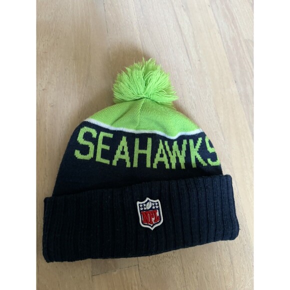 Seattle Seahawks‎ Hat Knit Beanie Tam New Era Fleece Lined NFL Licensed - Picture 2 of 2
